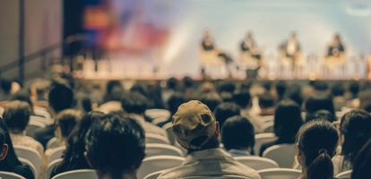 A conference with participants