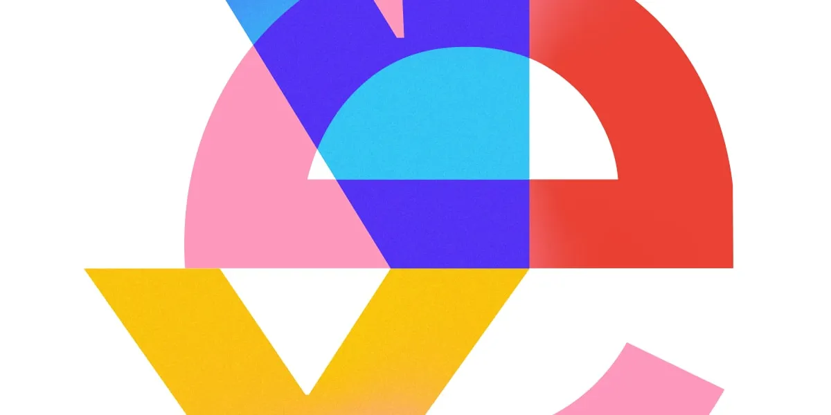 Card banner with bright letters' graphics