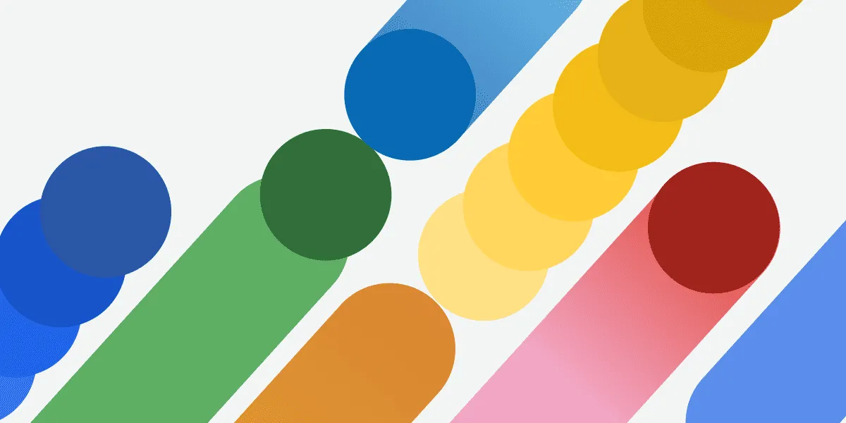 Colorful diagonal stripes with circles